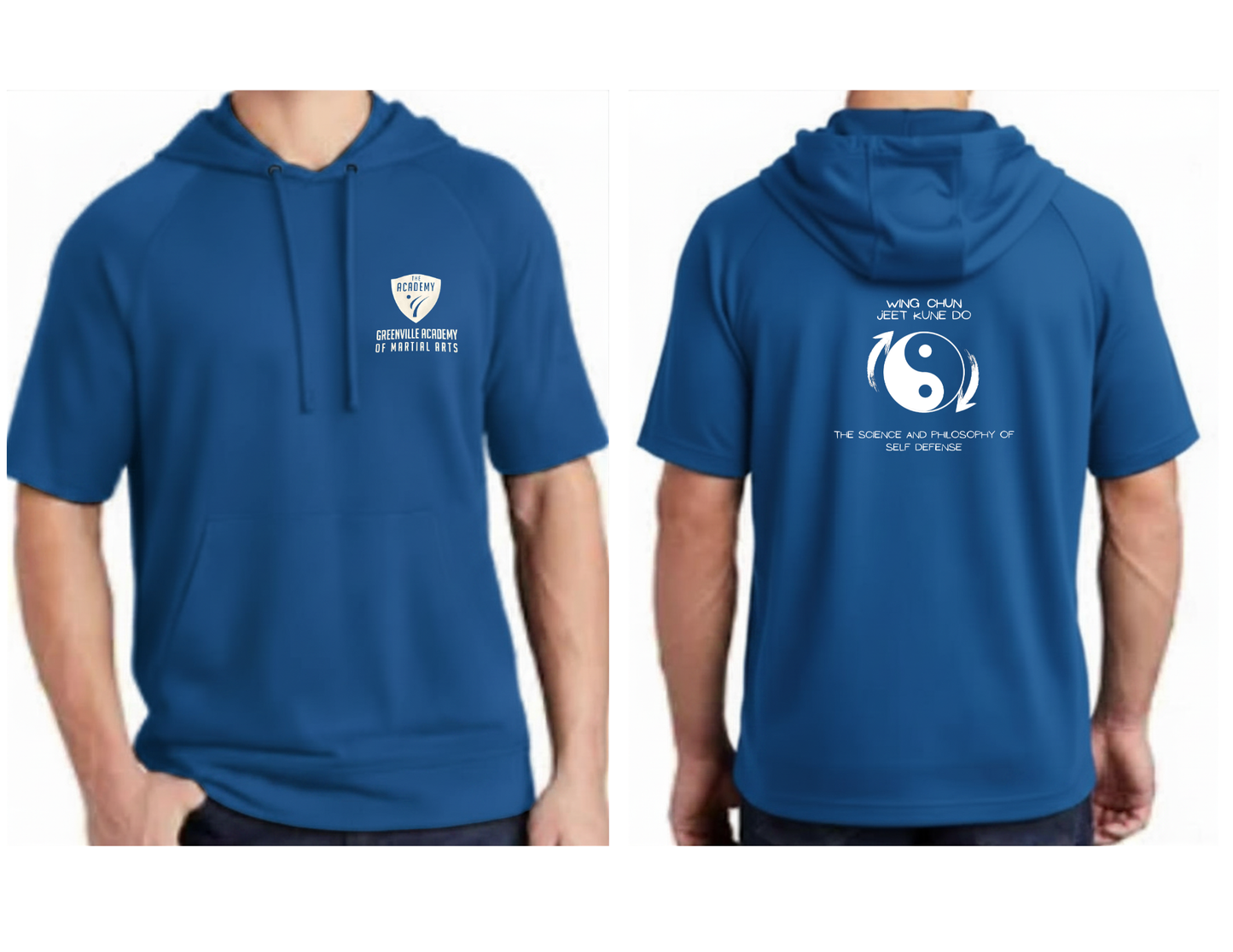 Greenville Academy Martial Arts Short Sleeve Hoodie – Wing Chun & Jeet Kune Do Self-Defense Pullover