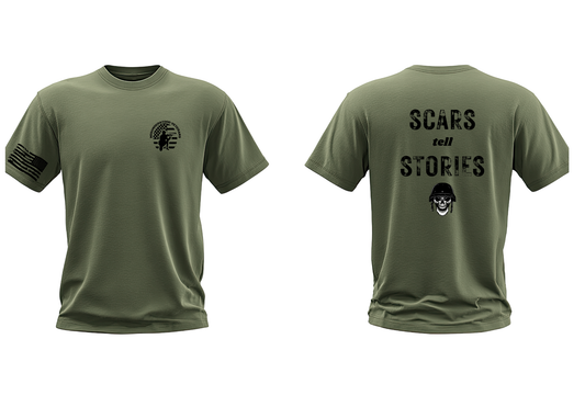 SCARS TELL STORIES T-SHIRT